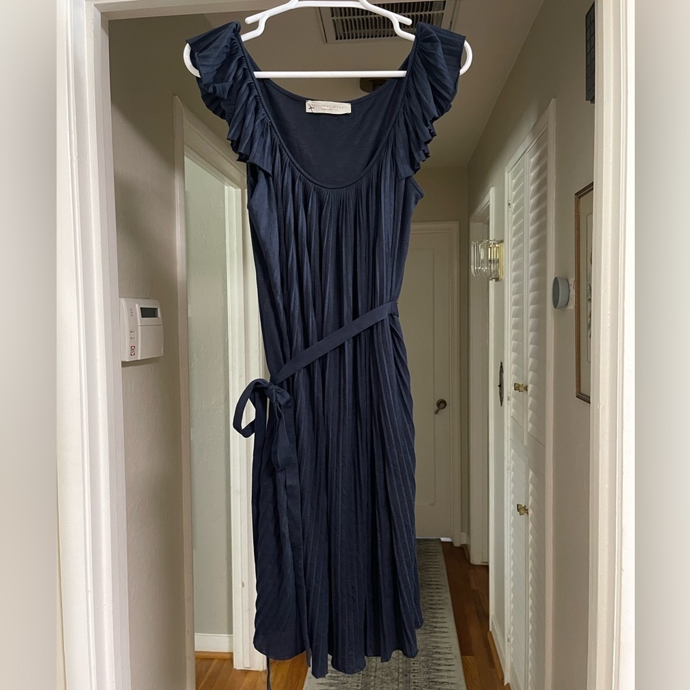 EUC Stella McCartney Navy Belted Midi Dress